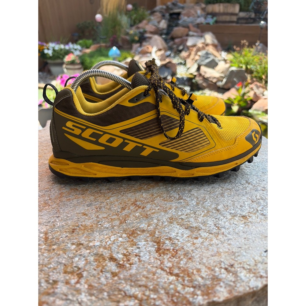 Scott Supertrac Mens Trail Running Shoes Yellow Olive Green 251881 Size 9.5
